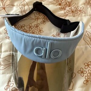 Alo Light Blue Visor with Gold Shield